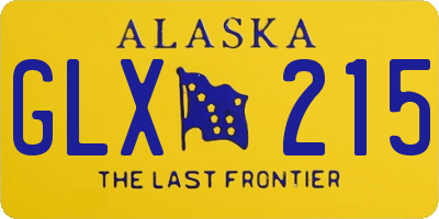 AK license plate GLX215