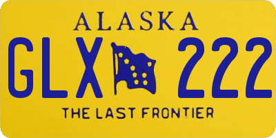 AK license plate GLX222