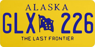 AK license plate GLX226
