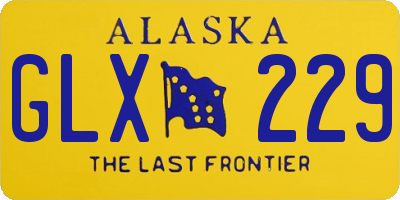 AK license plate GLX229