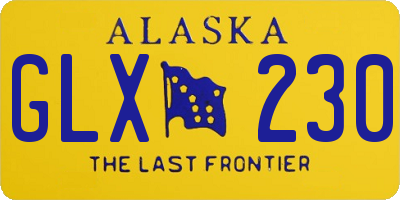 AK license plate GLX230