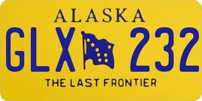 AK license plate GLX232