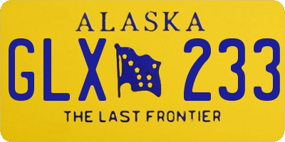 AK license plate GLX233