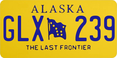 AK license plate GLX239
