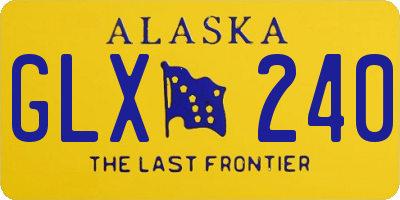 AK license plate GLX240