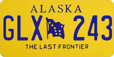 AK license plate GLX243