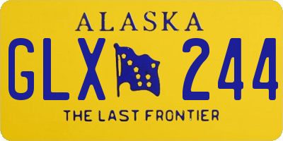 AK license plate GLX244