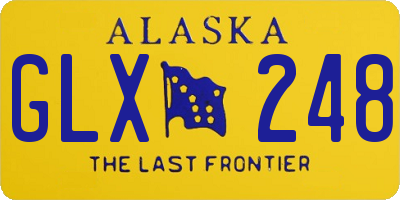 AK license plate GLX248