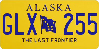 AK license plate GLX255