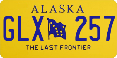 AK license plate GLX257