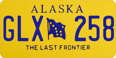 AK license plate GLX258
