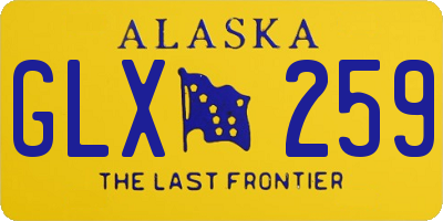 AK license plate GLX259