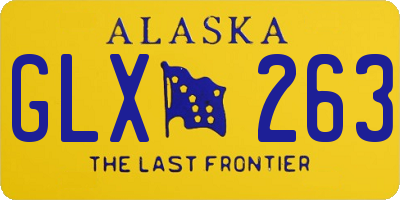 AK license plate GLX263