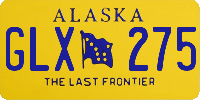 AK license plate GLX275