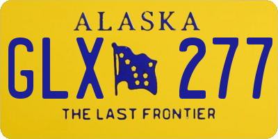 AK license plate GLX277
