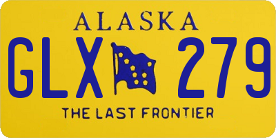 AK license plate GLX279