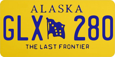 AK license plate GLX280