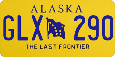 AK license plate GLX290