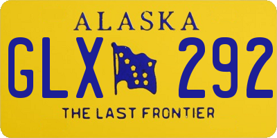AK license plate GLX292