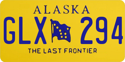 AK license plate GLX294