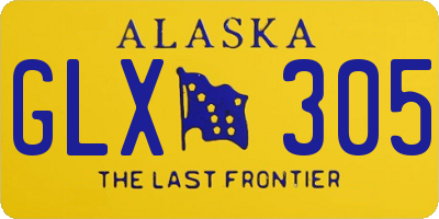 AK license plate GLX305
