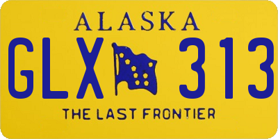 AK license plate GLX313