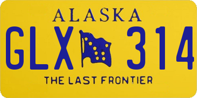 AK license plate GLX314