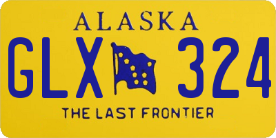 AK license plate GLX324
