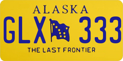 AK license plate GLX333