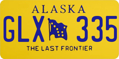 AK license plate GLX335