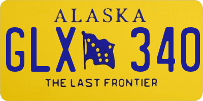 AK license plate GLX340