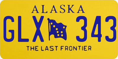AK license plate GLX343