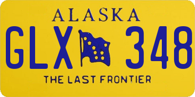 AK license plate GLX348