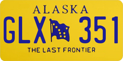 AK license plate GLX351