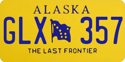 AK license plate GLX357