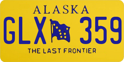 AK license plate GLX359