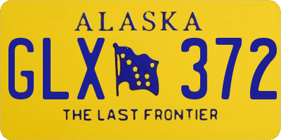 AK license plate GLX372