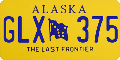 AK license plate GLX375