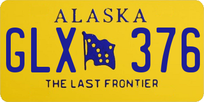AK license plate GLX376