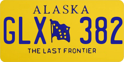 AK license plate GLX382