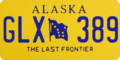 AK license plate GLX389
