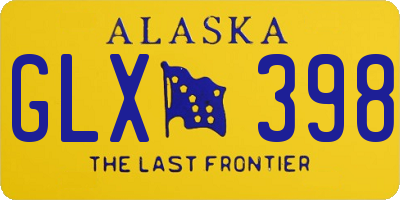 AK license plate GLX398
