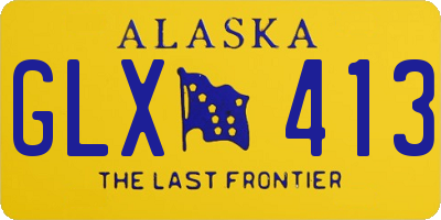 AK license plate GLX413