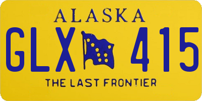 AK license plate GLX415