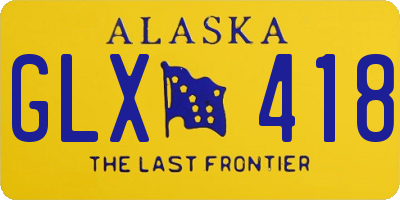 AK license plate GLX418