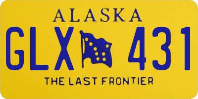 AK license plate GLX431