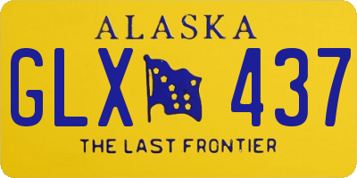 AK license plate GLX437