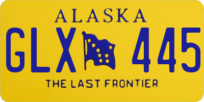 AK license plate GLX445