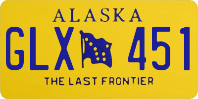 AK license plate GLX451