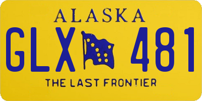 AK license plate GLX481